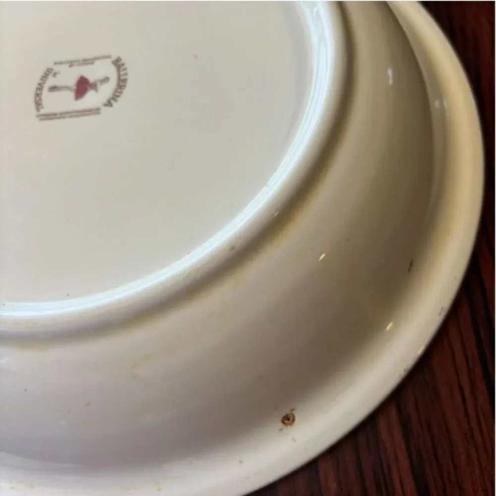 Ballerina By Universal Rose Pattern Ceramic Pie Plate